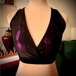 Zumba Fitness Black and Purple Sports Bra Marvelous/Medium